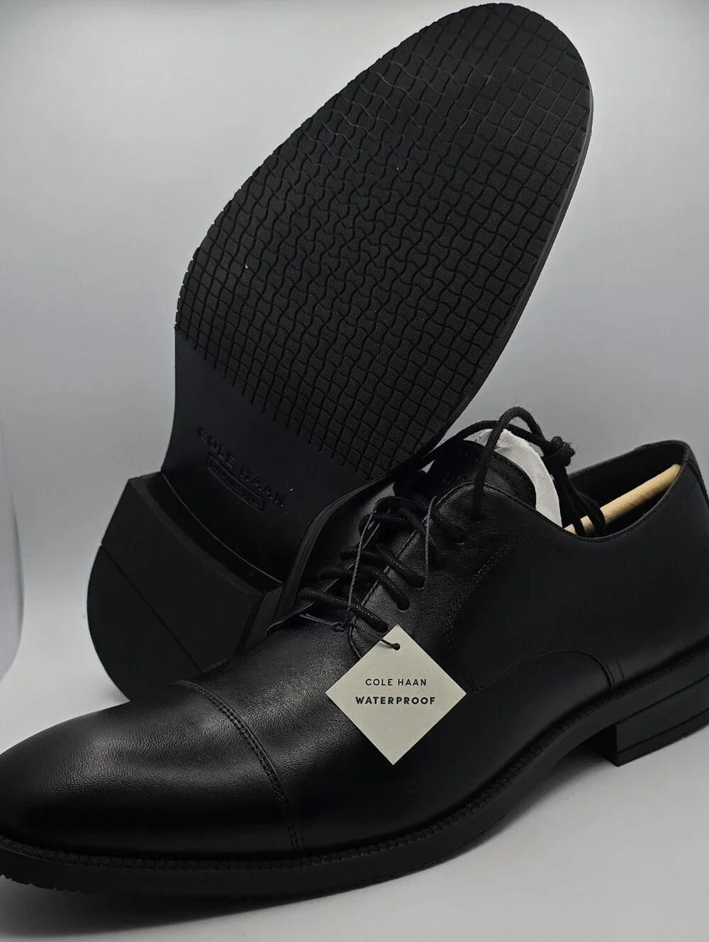 Cole Haan Men's Modern Classics Cap Toe Oxfords C34136 Black Wp